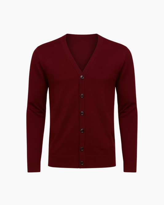 V-Ausschnitt Strickjacke mit Knopfleiste