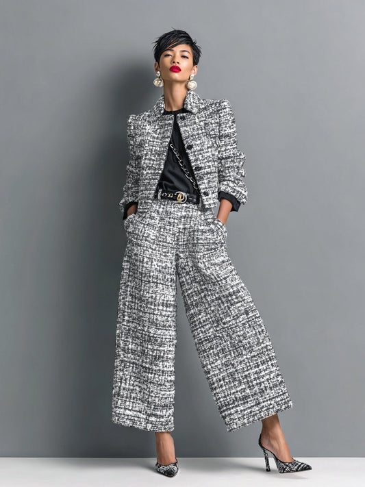 Olivia | Stilvolles und elegantes zweiteiliges Tweed Set