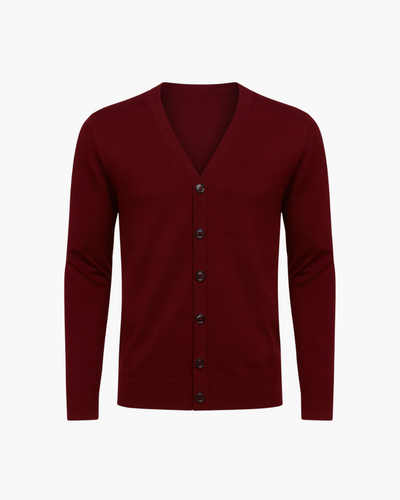 V-Ausschnitt Strickjacke mit Knopfleiste