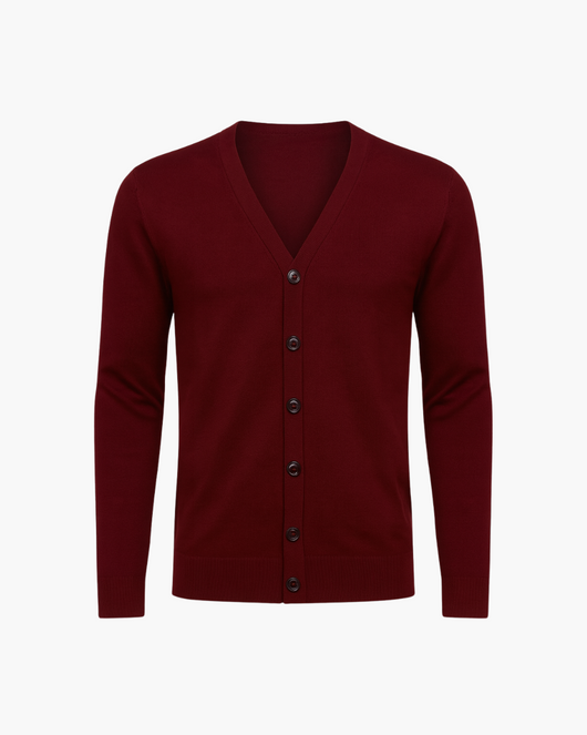 V-Ausschnitt Strickjacke mit Knopfleiste