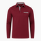 Slim Fit Langarm Poloshirt mit Kontrastkragen