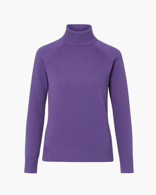 Feinstrick Rollkragenpullover mit Raglanärmeln
