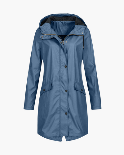 Langer Regenmantel Parka mit wasserabweisender Beschichtung