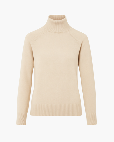 Feinstrick Rollkragenpullover mit Raglanärmeln