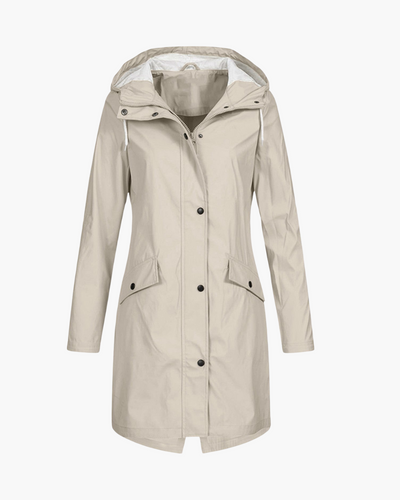 Langer Regenmantel Parka mit wasserabweisender Beschichtung