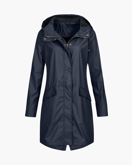 Langer Regenmantel Parka mit wasserabweisender Beschichtung