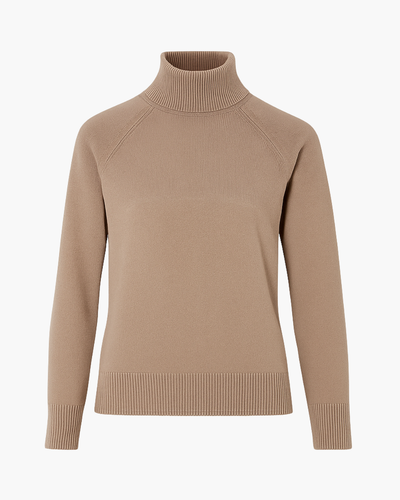 Feinstrick Rollkragenpullover mit Raglanärmeln