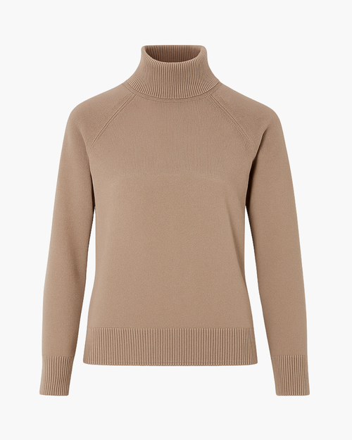 Feinstrick Rollkragenpullover mit Raglanärmeln