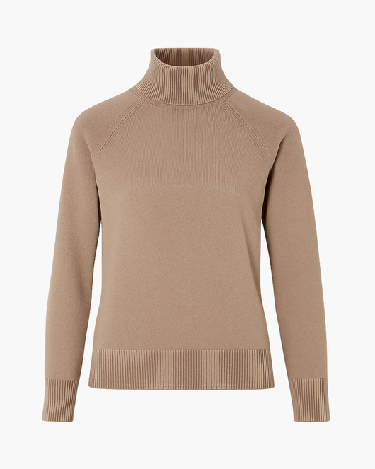 Feinstrick Rollkragenpullover mit Raglanärmeln
