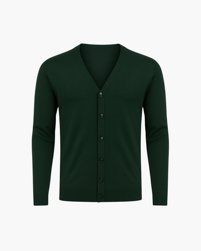 V-Ausschnitt Strickjacke mit Knopfleiste