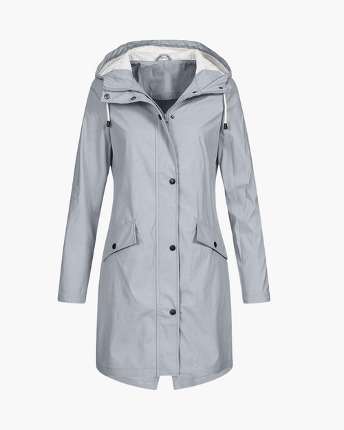 Langer Regenmantel Parka mit wasserabweisender Beschichtung