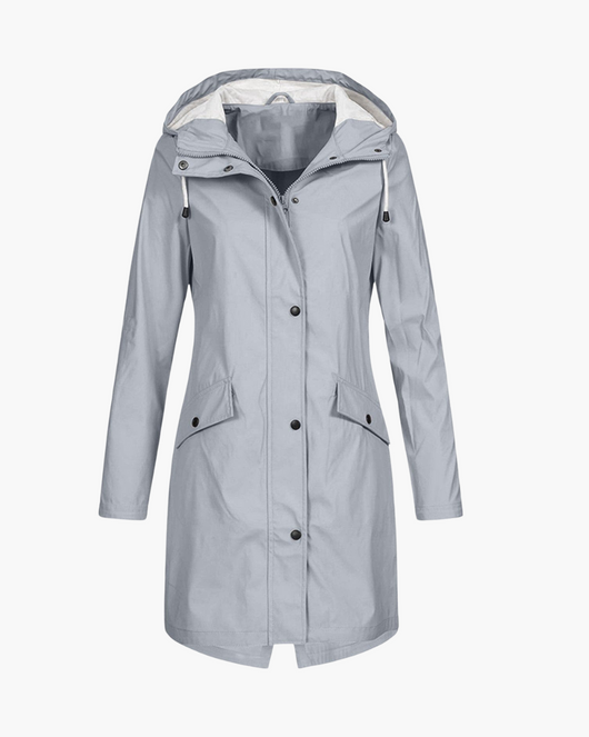 Langer Regenmantel Parka mit wasserabweisender Beschichtung