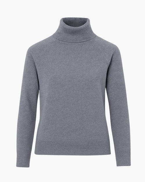 Feinstrick Rollkragenpullover mit Raglanärmeln