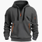 Lockerer Hoodie mit Reißverschluss und Kontrastdetails