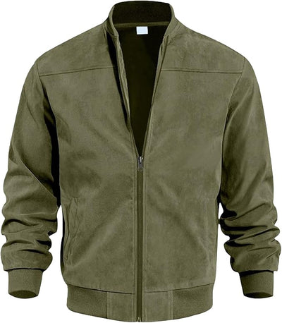 Gerippter Blouson mit Reißverschluss und Stehkragen