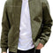 Gerippter Blouson mit Reißverschluss und Stehkragen