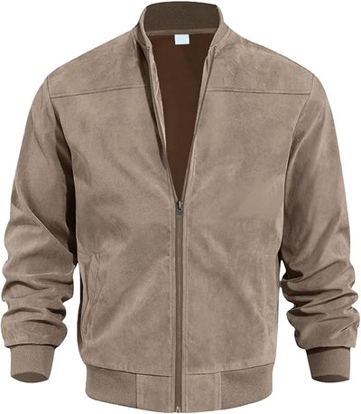 Gerippter Blouson mit Reißverschluss und Stehkragen