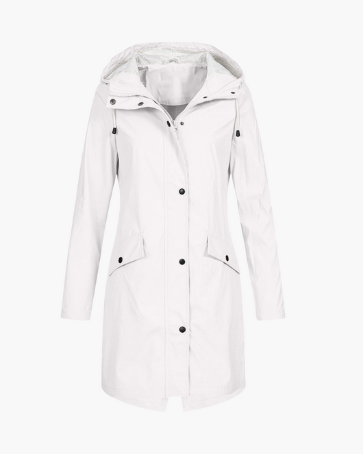 Langer Regenmantel Parka mit wasserabweisender Beschichtung