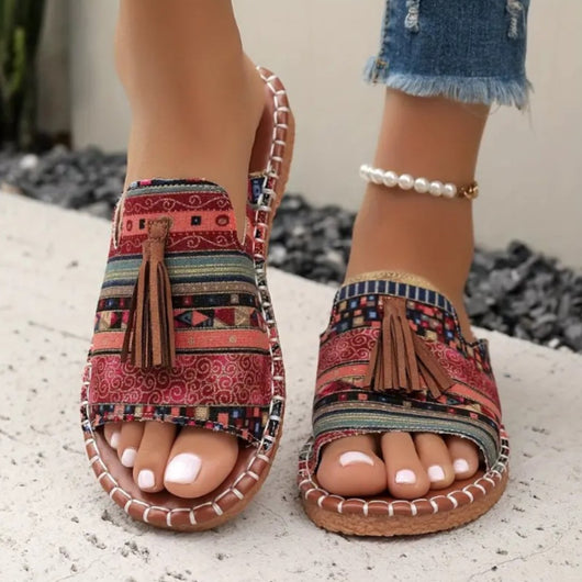 Leona | Komfortable und Stilvolle Boho Slide Sandalen