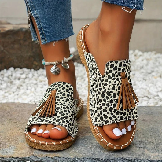 Leona | Komfortable und Stilvolle Boho Slide Sandalen