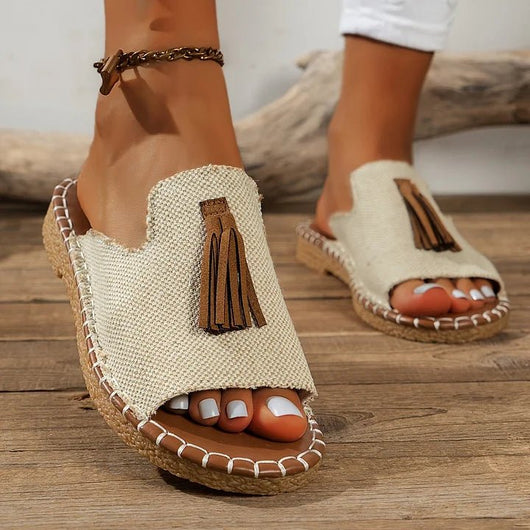 Leona | Komfortable und Stilvolle Boho Slide Sandalen