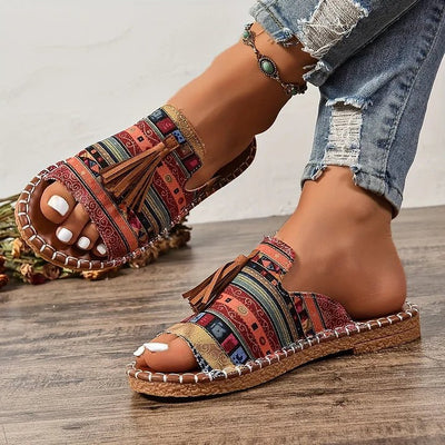 Leona | Komfortable und Stilvolle Boho Slide Sandalen