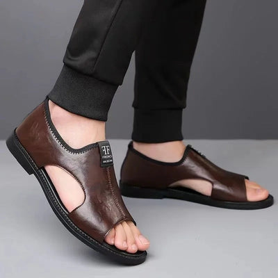 Lars | Stilvolle und bequeme Herren Ledersandalen