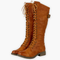 Kniehohe Schnürstiefel mit Blockabsatz