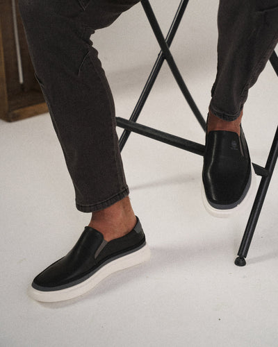 Lucas | Stilvolle und bequeme Leder Slip-Ons Sneaker