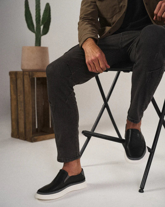 Lucas | Stilvolle und bequeme Leder Slip-Ons Sneaker