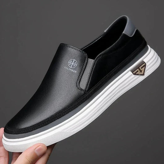 Lucas | Stilvolle und bequeme Leder Slip-Ons Sneaker