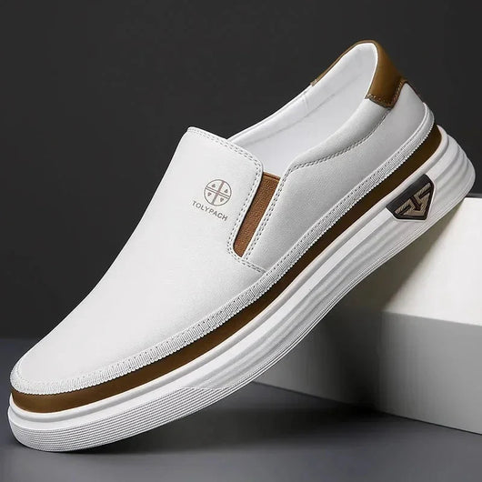 Lucas | Stilvolle und bequeme Leder Slip-Ons Sneaker