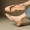 Amelie | Stilvolle Slingback Pumps aus Leder mit Blockabsatz