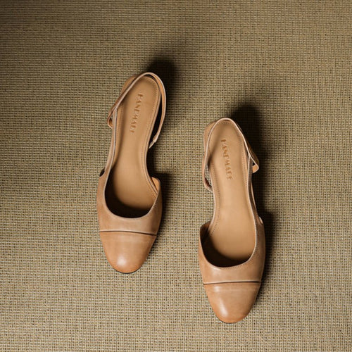 Amelie | Stilvolle Slingback Pumps aus Leder mit Blockabsatz