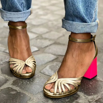Isabella | Elegante und moderner Damen Sandalen mit Blockabsatz