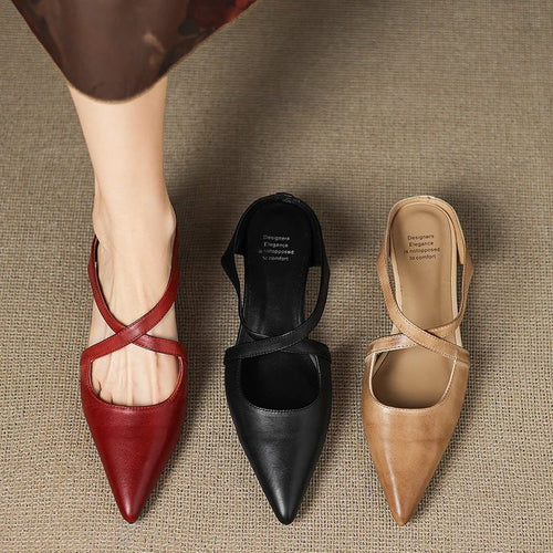 Clara | Elegante und stilvolle Damen Leder mules