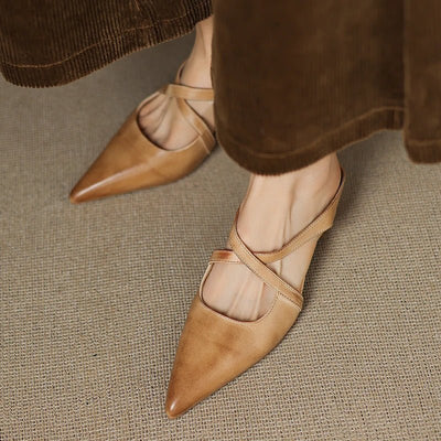 Clara | Elegante und stilvolle Damen Leder mules