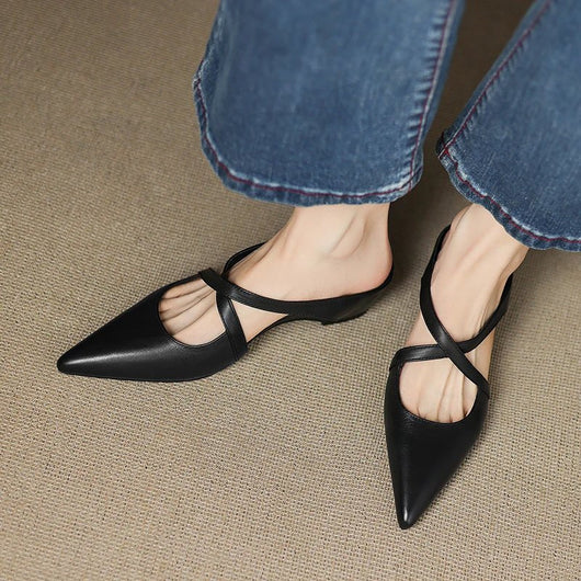Clara | Elegante und stilvolle Damen Leder mules