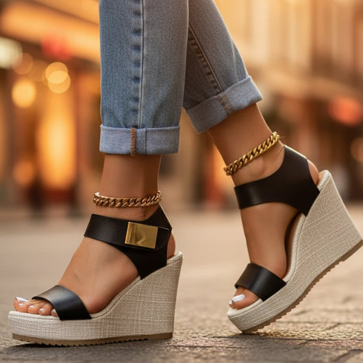 Daisy | Bequeme und orthopädische Keilabsatzsandalen