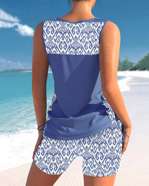 Amelia | Elegantes Tankini Set mit geometrischem Muster