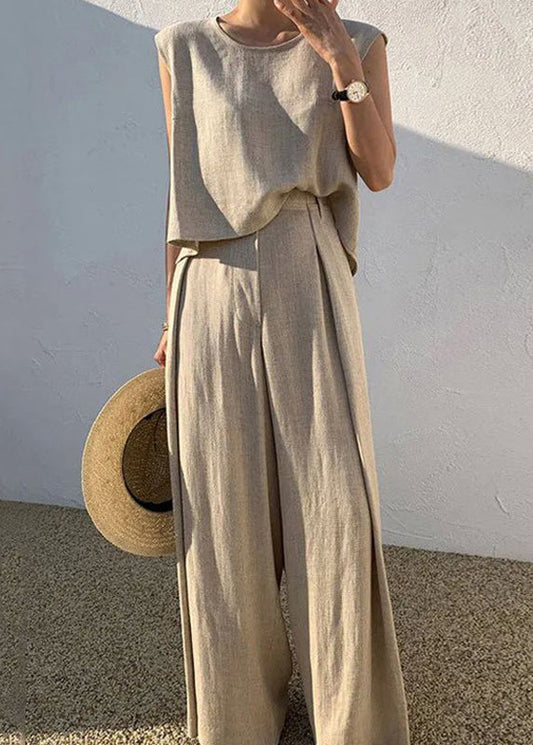 Amara | Elegantes, ärmelloses zweiteiliges Sommer Set