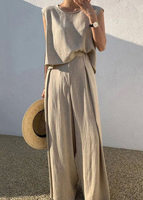 Amara | Elegantes, ärmelloses zweiteiliges Sommer Set