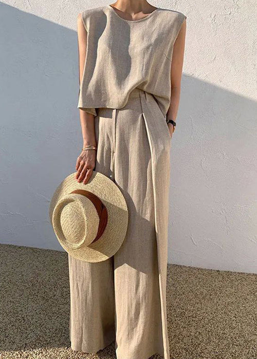 Amara | Elegantes, ärmelloses zweiteiliges Sommer Set
