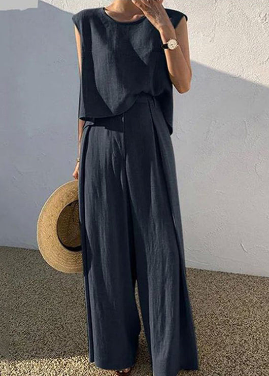 Amara | Elegantes, ärmelloses zweiteiliges Sommer Set