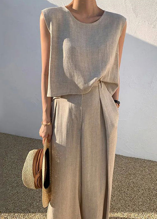 Amara | Elegantes, ärmelloses zweiteiliges Sommer Set