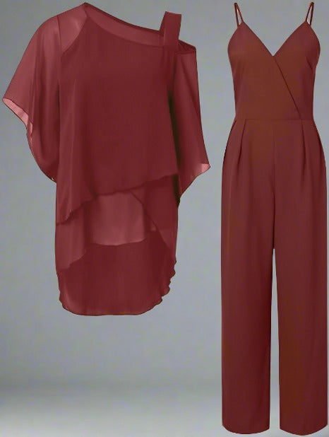Doreen | Elegantes, locker sitzendes Sommer-Chiffon-Set