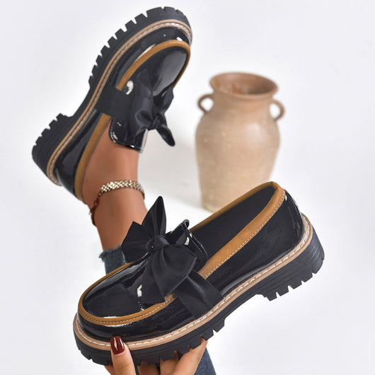 Julia | Stil und Komfort Glänzende Damen Loafer
