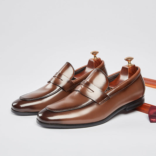 Matteo | Brünierte Pennyloafer für Herren