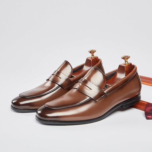 Matteo | Brünierte Pennyloafer für Herren
