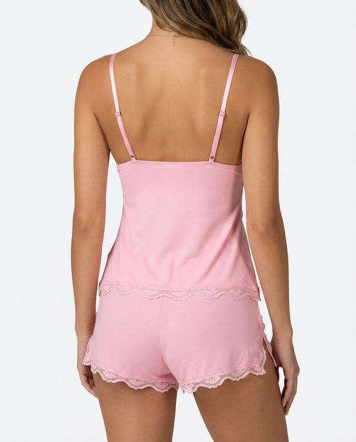 Elinora | Zartes Spitzen Camisole und Shorts Set